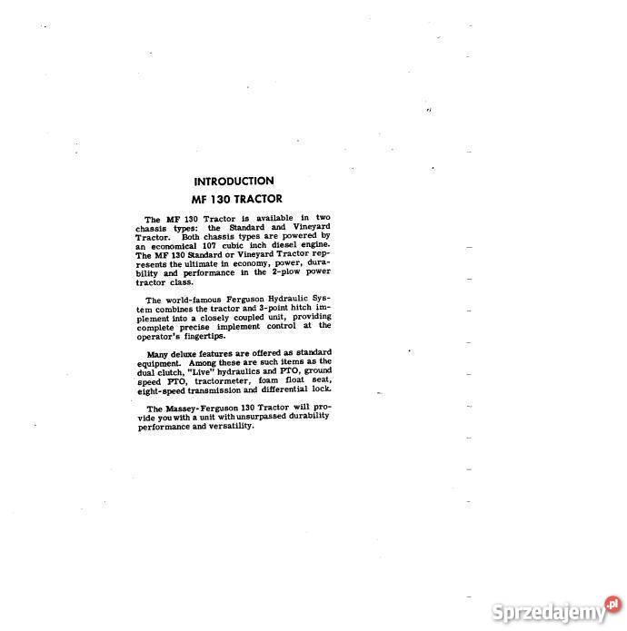 MF 120 124 122 128 130 instrukcja obslugi Pozostałe sprzedam