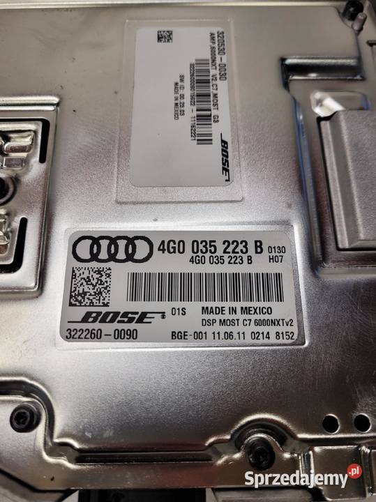 WZMACNIACZ BOSE AUDI A6 C7 A7 A8 D4 4G0035223B Sprzęt audio fabryczny śląskie Przystajń