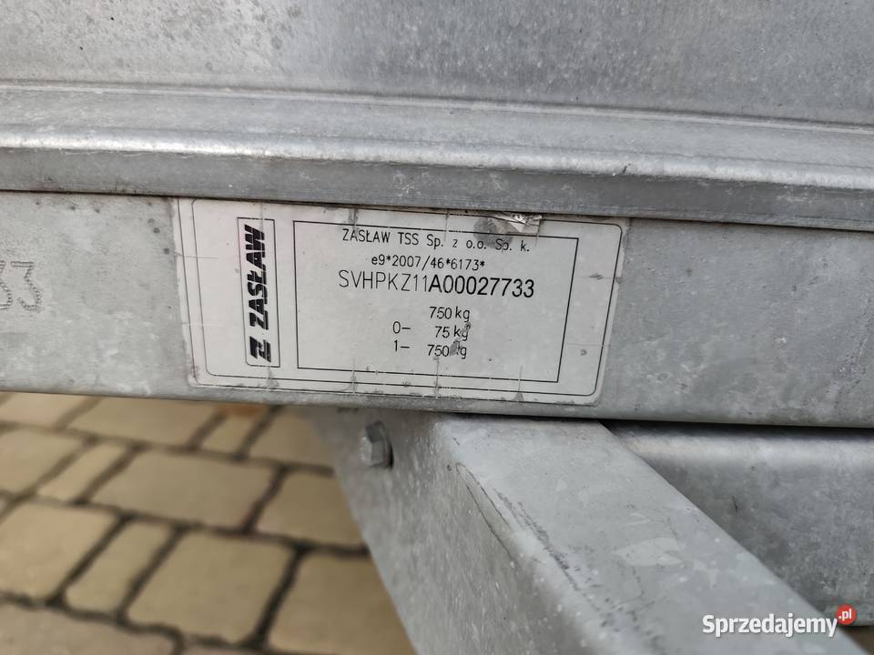 Przyczepa ZASŁAW 205SU 2022R DMC 750 Burtowe i plandeki Wodzisław