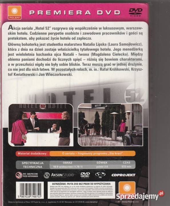 HOTEL 52 sezon 1 Rafał Królikowski 4DVD mazowieckie