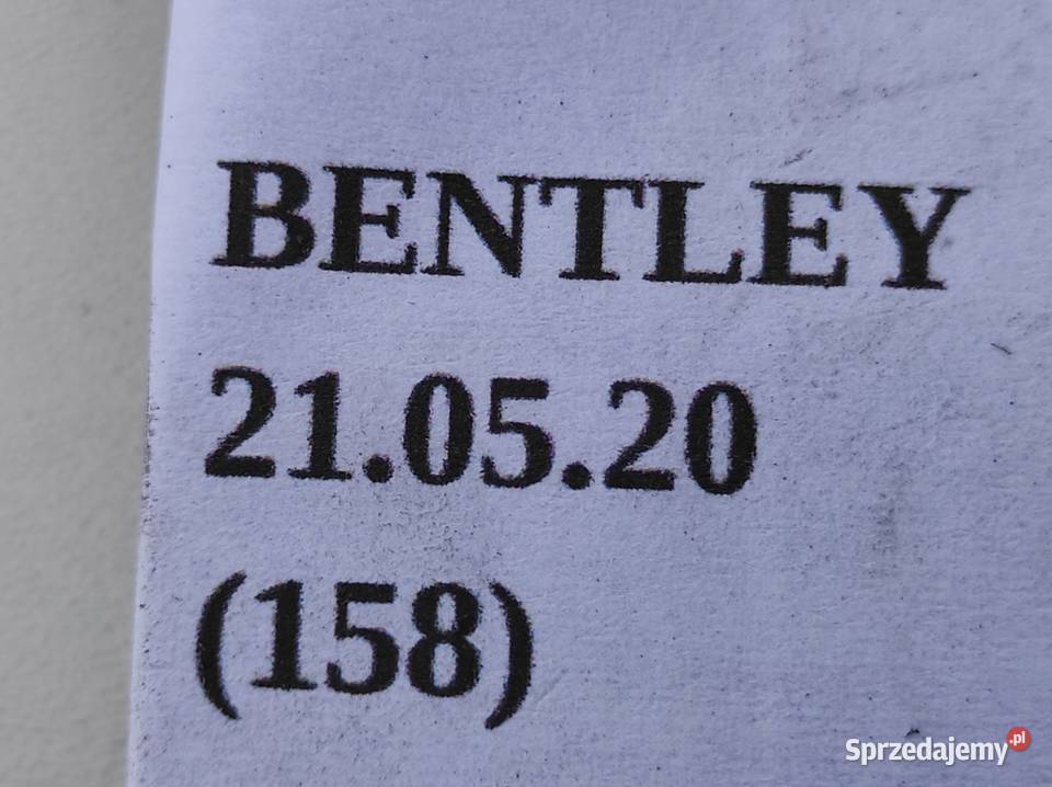 KLAPA SKRZYNI BEZPIECZNIKÓW BENTLEY CONTINENTAL Nowy Tomyśl sprzedam