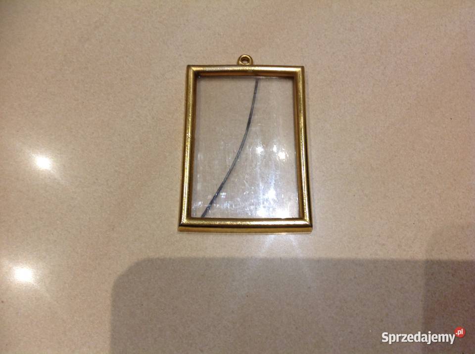 Stara Mała Ramka Złota na Zdjęcie Mosiężna do Nowa Sól