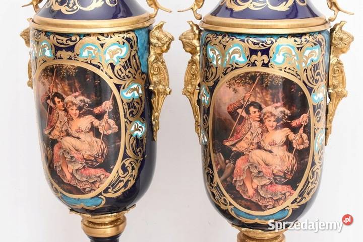 Piękny Zestaw Porcelanowy Wazy Amfora Amfory Kraków