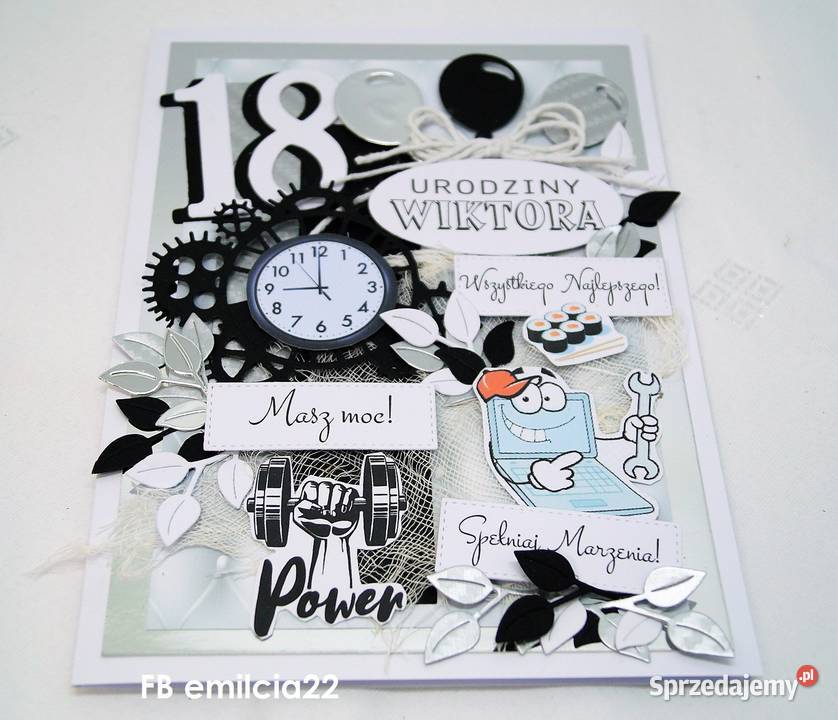 Kartka z życzeniami z okazji 18 urodzin koperta Pozostałe Zielona Góra