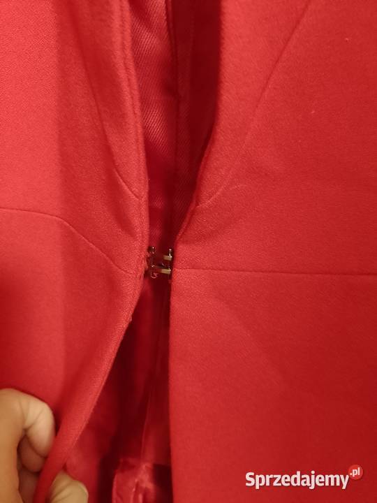 40L Zara Czerwony płaszcz z Madrytu dłuższy Kraków sprzedam