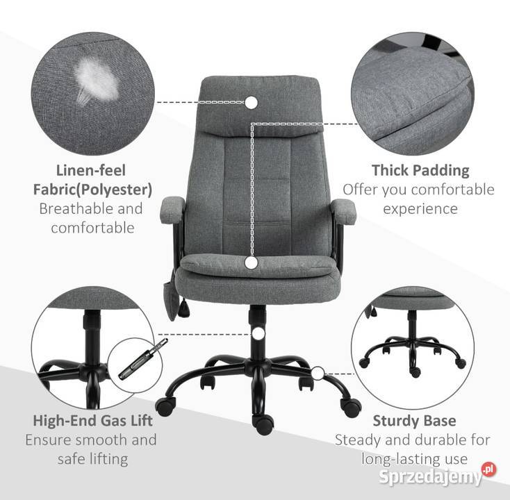 Krzesło biurowe Vinsetto Masaż Krzesło Bochnia sprzedam