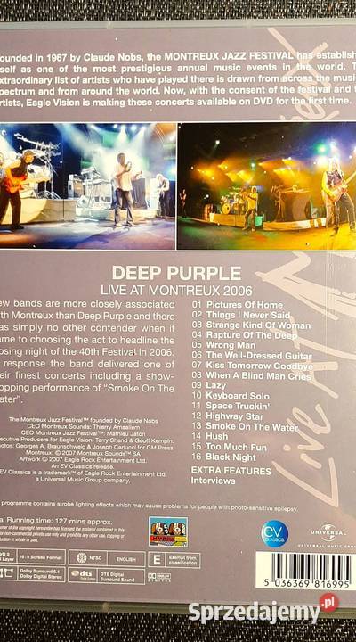 Sprzedam Album Koncert DVD Deep Purple Płyty i kasety Katowice