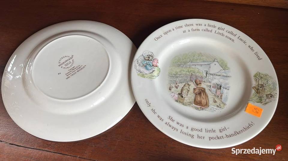 Talerzyk z bajkami Mrs Twiggy Winkle Wedgwood pomorskie Gdańsk