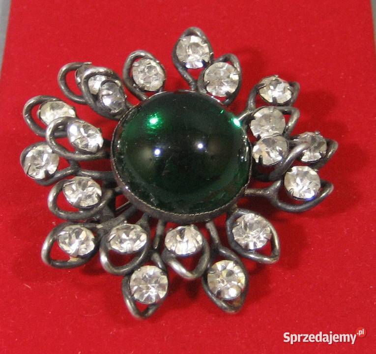 Piękna Stara Broszka Szkło Weneckie Katowice