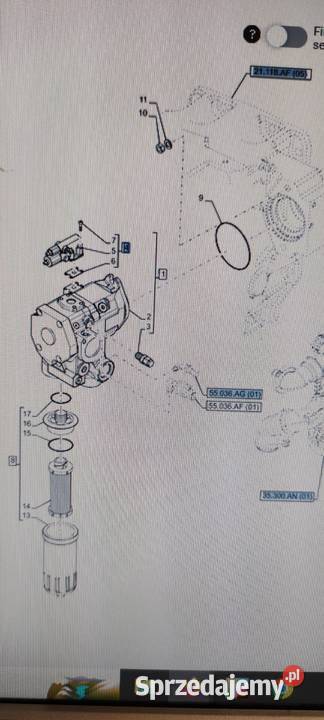 Newholland kompensator pompy T5 autocomand do Białystok