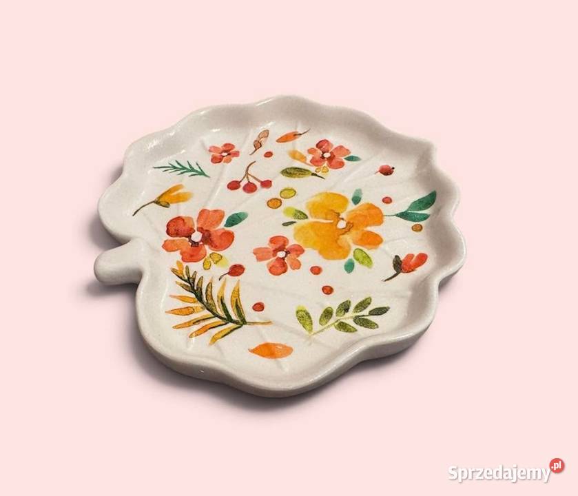 Komplet z gipsu ceramicznego decoupage