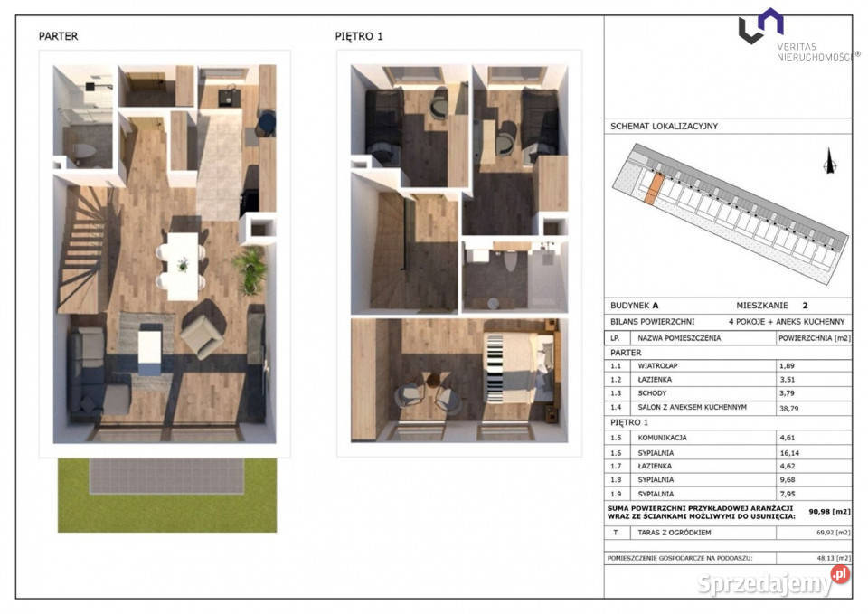 Dom szeregowy Mysłowice Orła Białego 9098m2 śląskie