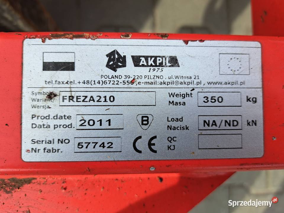Glebogryzarka Akpil Freza 210 super stan Proszowice