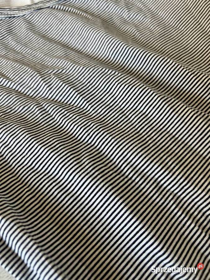 Sukienka dzianinowa w paski z krótkim rękawem i Rozmiar 38(M) Jasło