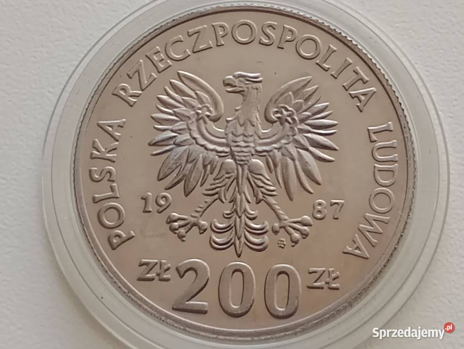 Moneta 200 1987r XXIV Igrzyska olimpijskie Próba Mosina sprzedam
