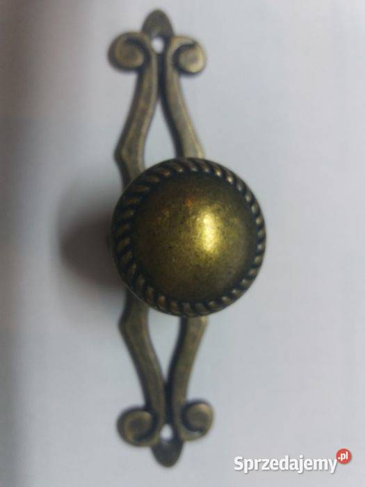 Uchwyt meblowy gałka szyld stare złoto retro Brzeźno