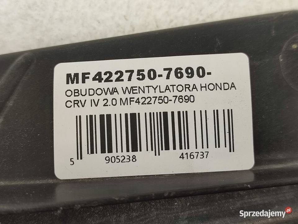 OBUDOWA WENTYLATORA HONDA CRV IV 20 20122018 sprzedam