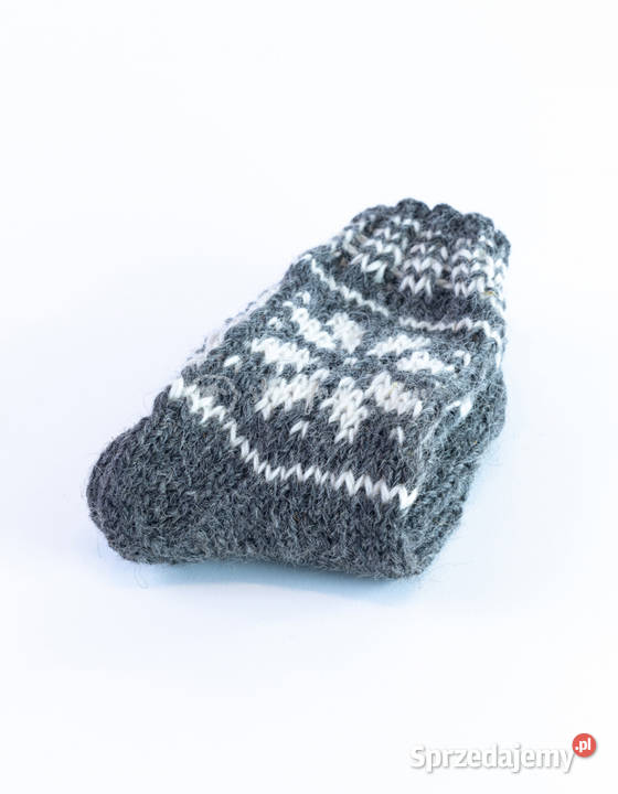 Wełniane skarpetki z góralskim wzorem gwiazdy Pozostałe Szaflary