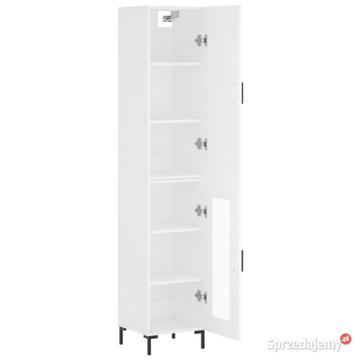 Wysoka szafka biała 345x34x180 materiał Warszawa