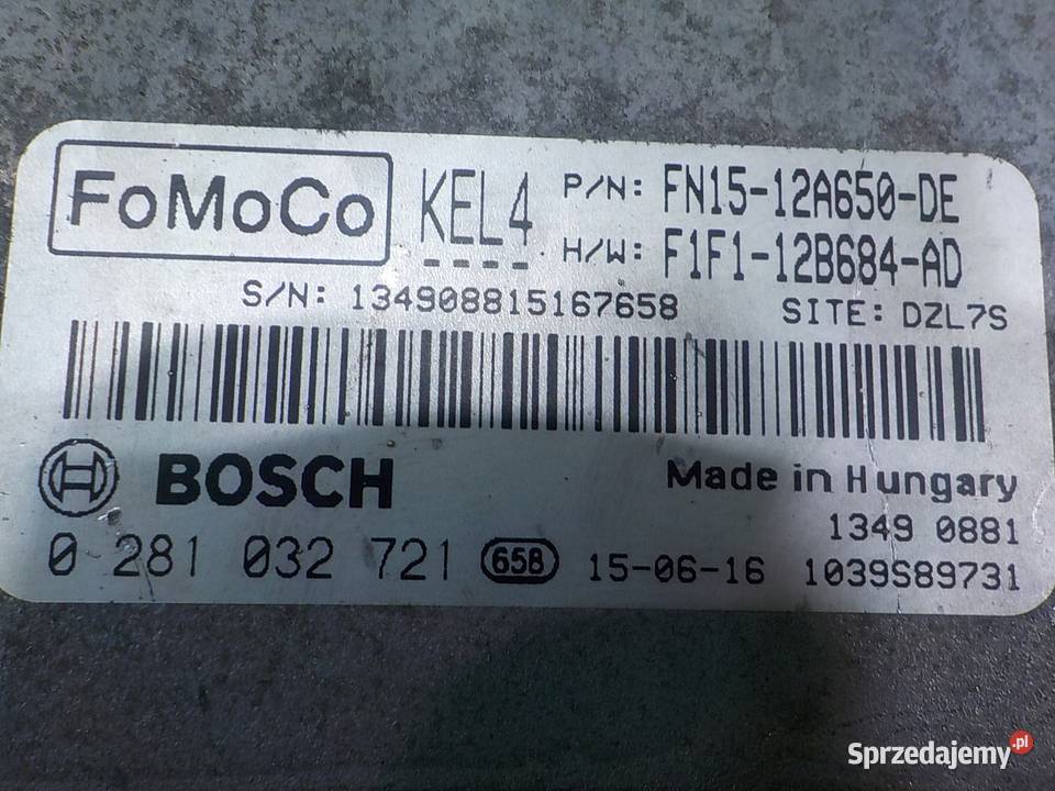 FORD ECOSPORT II 15 TDCI 15r 5D sterownik osobowe Suków