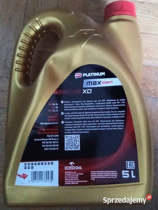 Olej silnikowy PLATINUM Expert XD 5W30 Warszawa