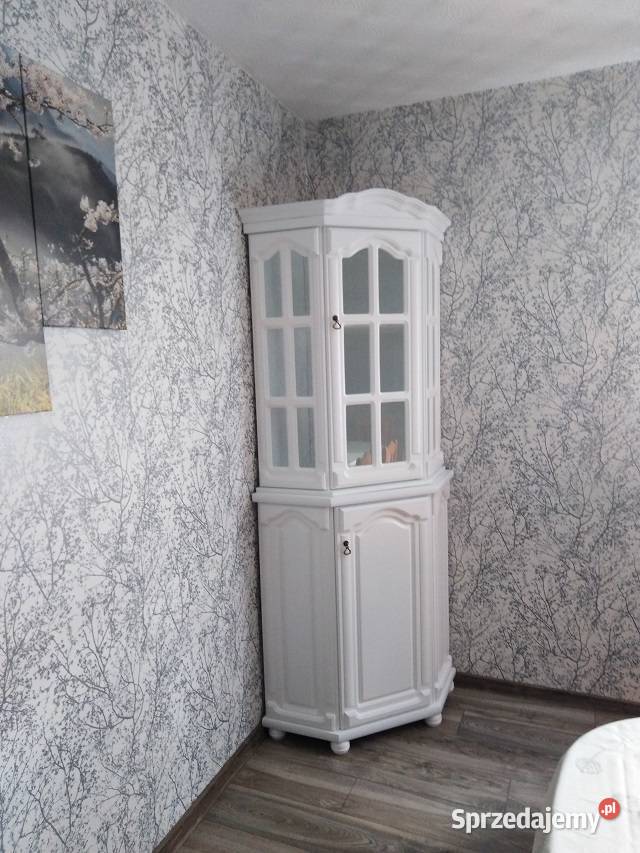 Stylowa Witryna Narożna Wysoka Bekas Dąb