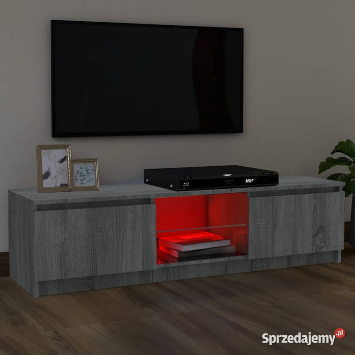 Szafka pod TV z LED szary dąb sonoma 120x30x355 Warszawa