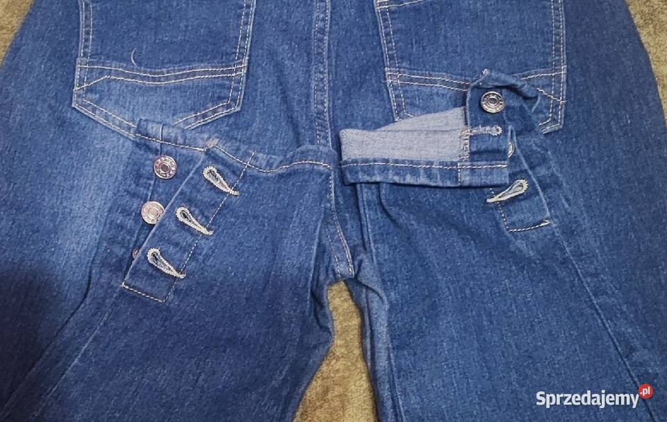 Dżinsy niebieskie z guzikami na nogawkach L Piaseczno