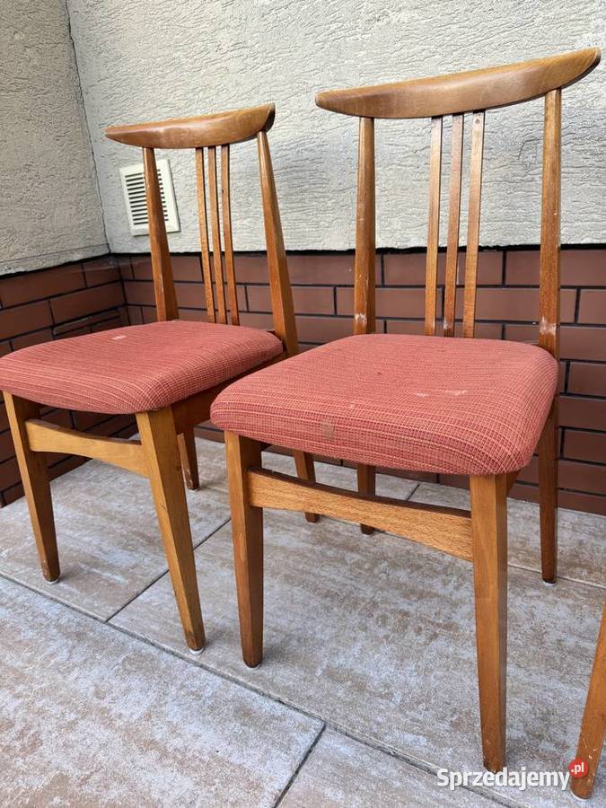 Krzesła 6 Zieliński retro vintage prl lata 60 mazowieckie Warszawa sprzedam