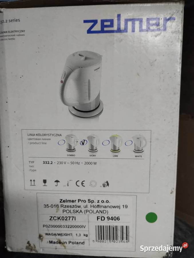 Czajnik elektryczny bezprzewodowy Zelmer małopolskie Kraków