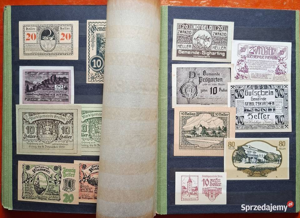 Stary Pieniądz Papierowy Zestaw Notgeldów 237 śląskie Gliwice sprzedam