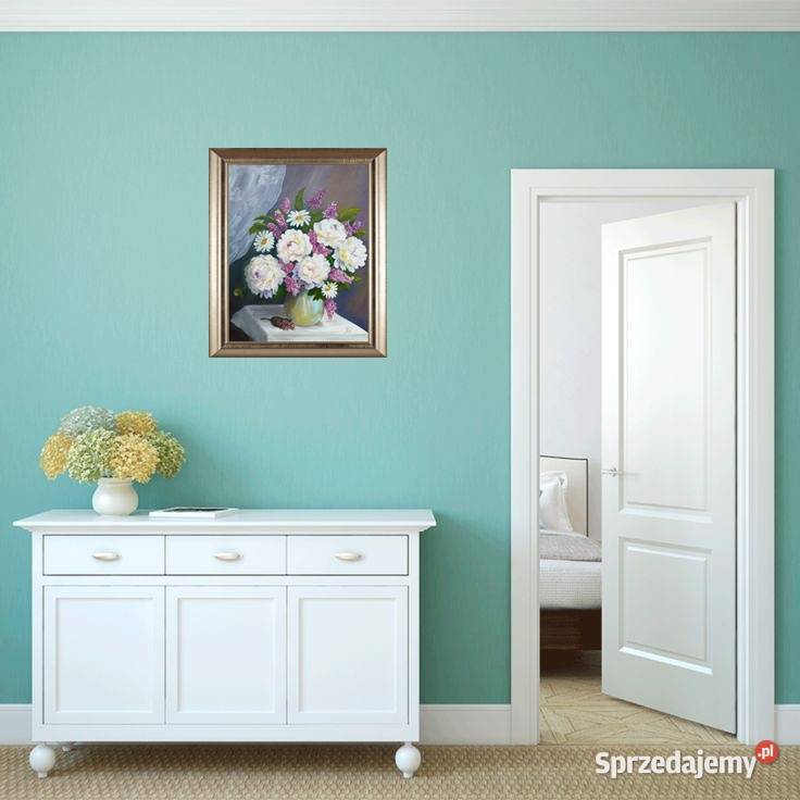 Obraz olejny Białe piwonie Lublin