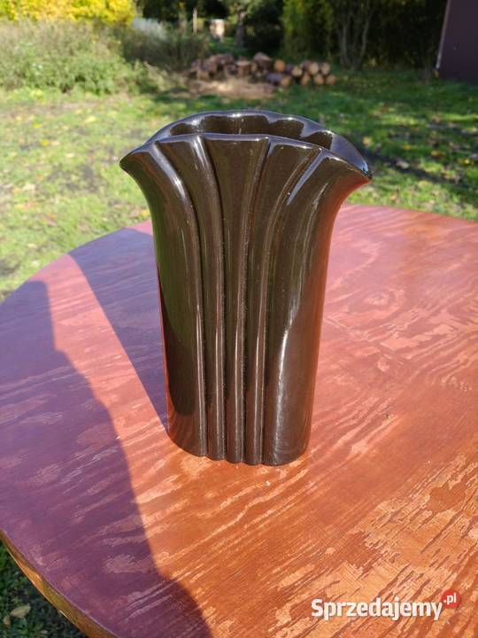 Brązowy ceramiczny wazon w stylu Art Deco Wrocław