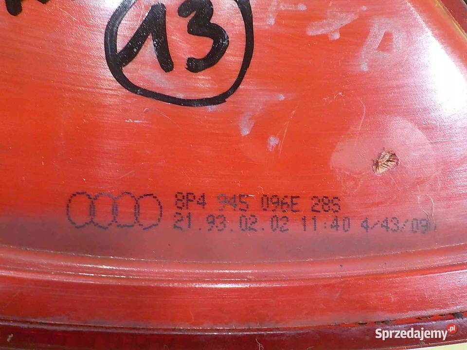 A3 8P II LIFT 14 TFSI 09r HB 5D lampa prawa tyl osobowe mazowieckie Suków