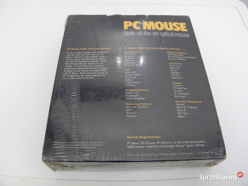 Mouse Systems RS232 retro mysz Kraków