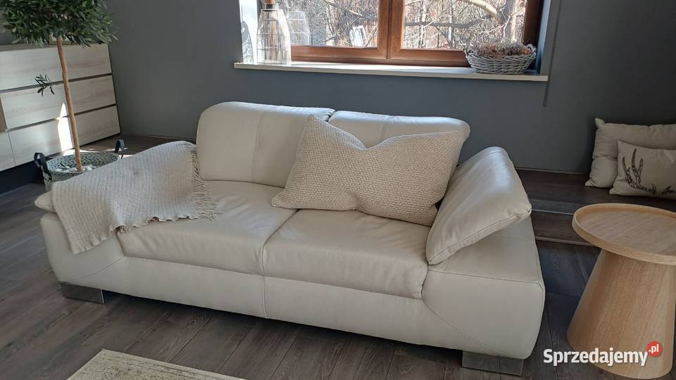Sofa skórzana 32 w kolorze ecru