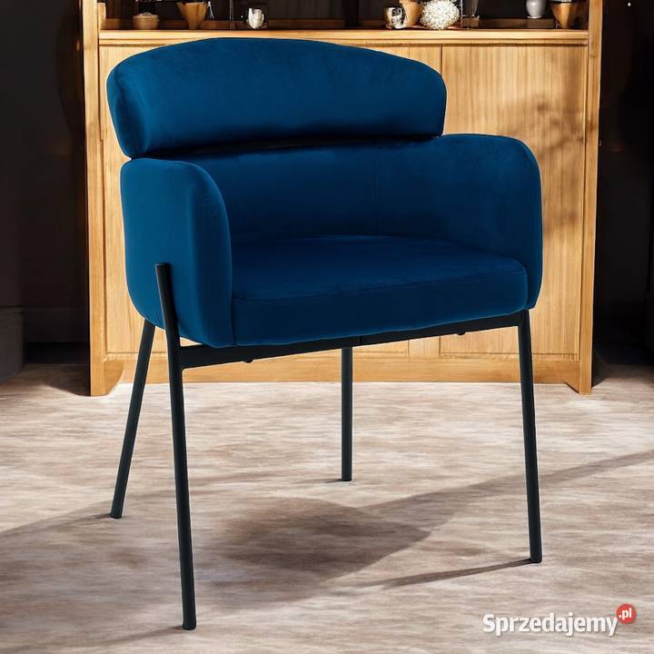 Krzesło Tapicerowane Bolzano Granatowe Wysyłka Tarchały Małe