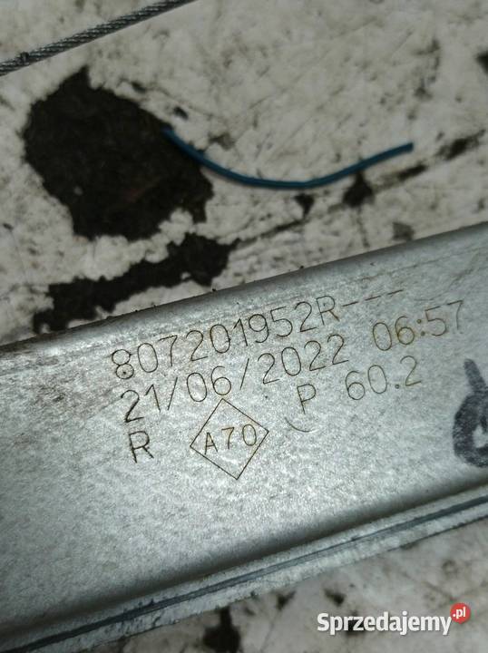 MECHANIZM SZYBY PRAWY PRZÓD 807201952R Dacia