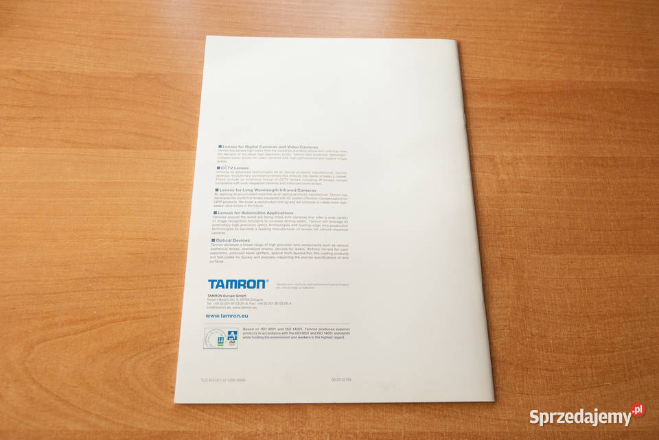 OBIEKTYWY Tamron Lens Catalogue 2012 ENG katalog podkarpackie Stara Wieś