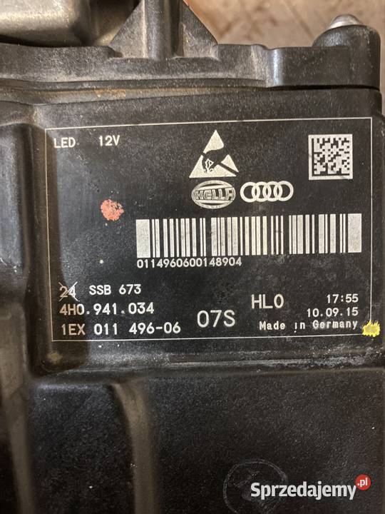 Reflektor AUDI A8 D4 LIFT Lampa Prawa DRL FULL Opole