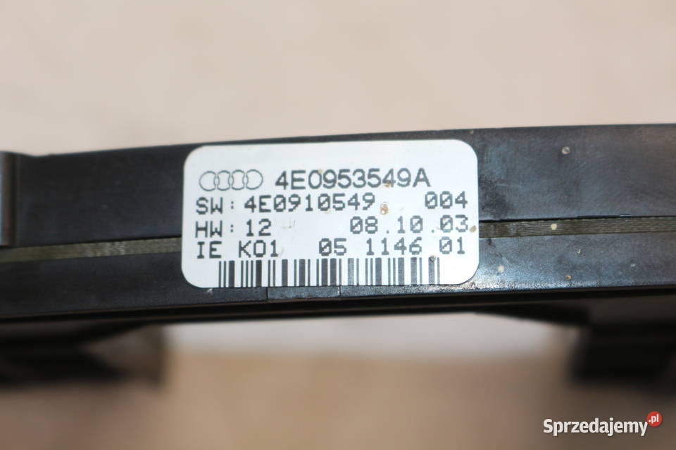 AUDI A8 D3 MODUŁ KIEROWNICY 4E0953549A dolnośląskie Prochowice
