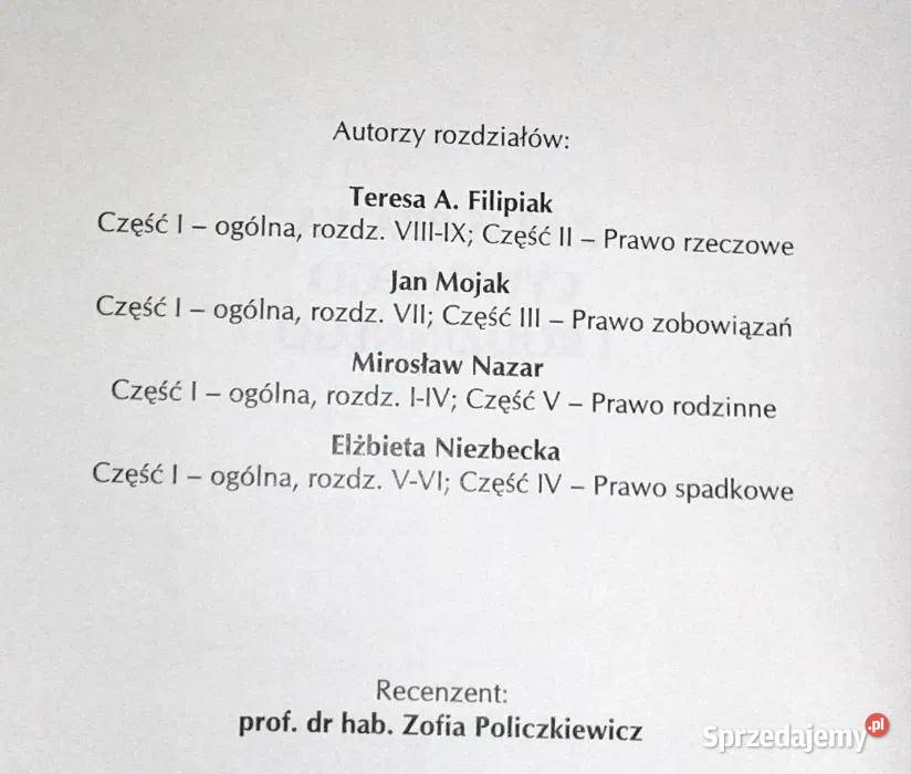 Zarys prawa cywilnego i rodzinnego T Filipiak J Chełm
