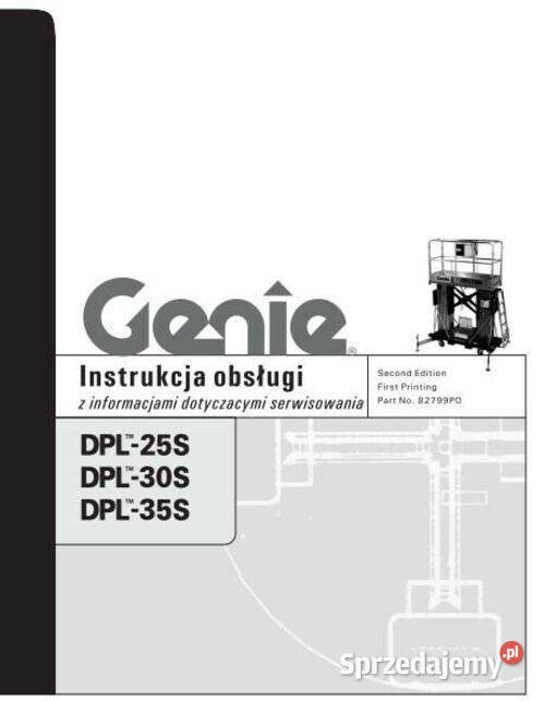 GENIE DPL 25s 30s 35s instrukcja dtr wysyłka Pozostałe