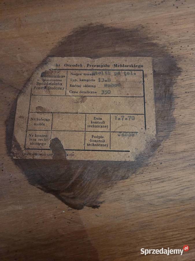 Stolik patyczak PRL baza do renowacji vintage Dobrzykowice