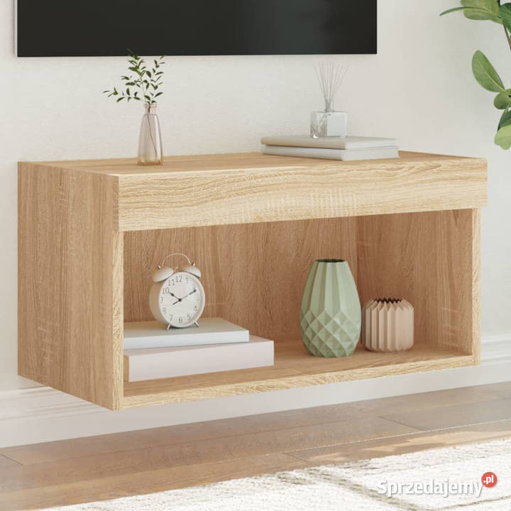 Szafka pod TV z oświetleniem LED dąb sonoma Warszawa sprzedam