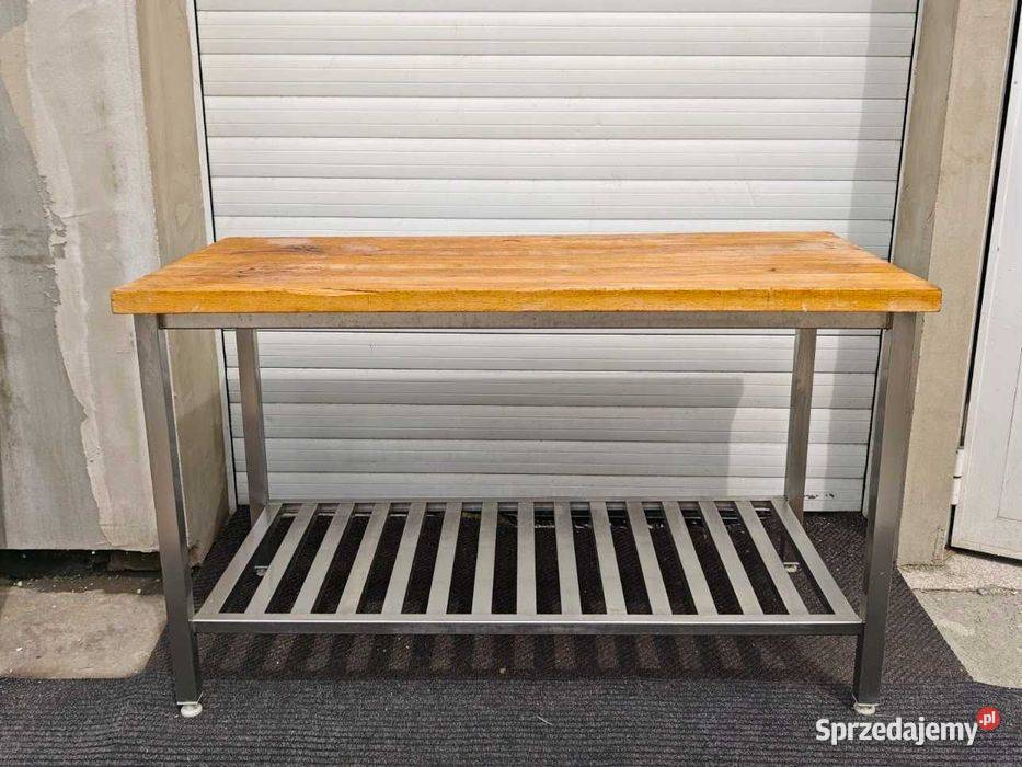 Stół cukierniczy bukowy 140x70 blat 5 inox sprzedam