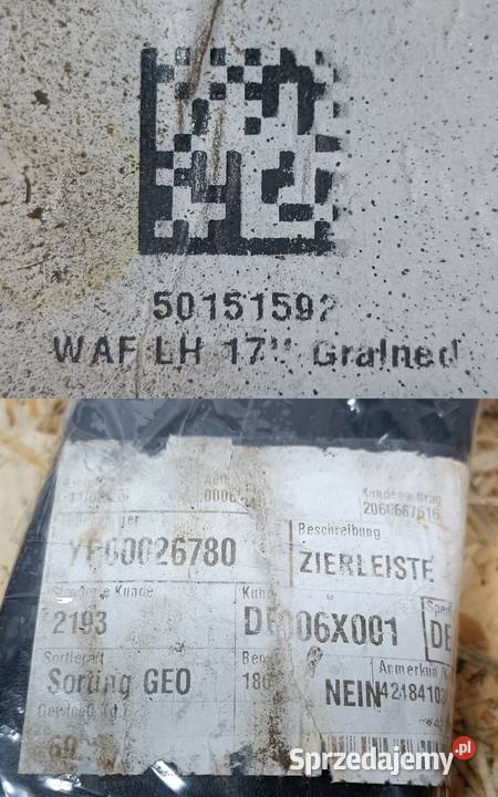 OPEL GRANDLAND X LISTWA NAKŁADKA ZDERZAKA LEWY Pleszew