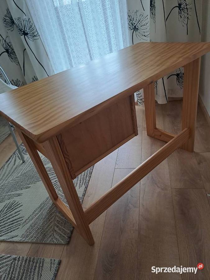 Biurko sosnowe z 2 szufladami lite drewno sosna