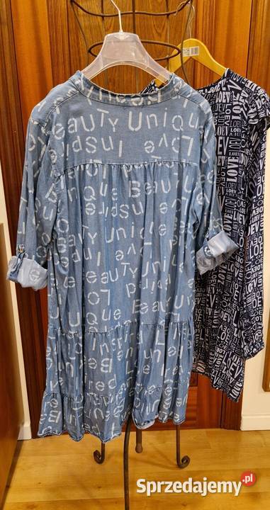 SUKIENKA TUNIKA koszula długa z bawełny jakby Lublin