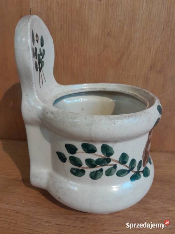 Stary zdobiony pojemnik na sól cukier zabytek śląskie Dąbrowa Górnicza sprzedam